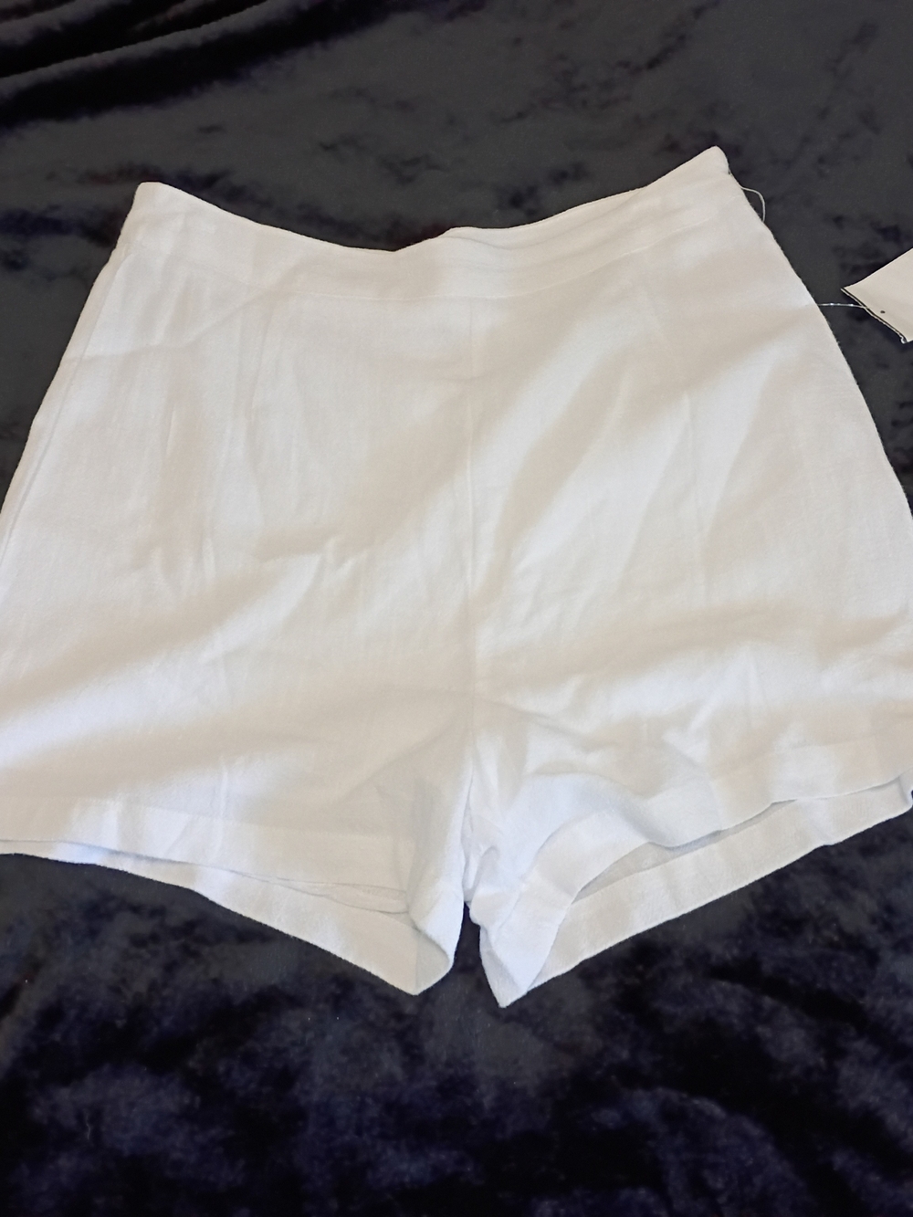 HYFVE White High-Rise Linen Blend Shorts